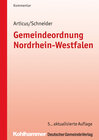 Buchcover Gemeindeordnung Nordrhein-Westfalen