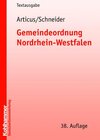 Buchcover Gemeindeordnung Nordrhein-Westfalen