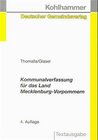 Buchcover Kommunalverfassung für das Land Mecklenburg-Vorpommern