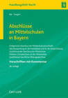 Buchcover Abschlüsse an Mittelschulen in Bayern