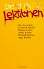 Buchcover Berliner Lektionen 1995