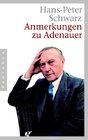 Buchcover Anmerkungen zu Adenauer