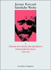 Buchcover Sämtliche Werke / Theorie und Praxis der Erziehung, Pädagogische Essays 1898-1942