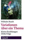 Buchcover Kleine Erzählungen / Variationen über ein Thema