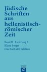 Buchcover Jüdische Schriften aus hellenistisch-römischer Zeit, Bd 2: Unterweisung... / Das Buch der Jubiläen