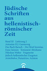 Buchcover Jüdische Schriften aus hellenistisch-römischer Zeit, Bd 3: Unterweisung in lehrhafter Form / Das Buch Baruch. Der Brief 