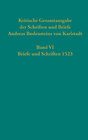 Buchcover Kritische Gesamtausgabe der Schriften und Briefe Andreas Bodensteins von Karlstadt