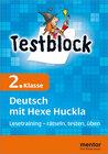 Buchcover mentor Testblock: Deutsch - mit Hexe Huckla, 2. Klasse - Testblock