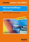 Buchcover Heinrich von Kleist: Michael Kohlhaas - Buch mit Info-Klappe