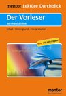 Buchcover Bernhard Schlink: Der Vorleser