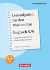 Buchcover Lernaufgaben für den Wochenplan - Kompetenzorientiertes, selbstständiges Lernen - Englisch - Klasse 5/6