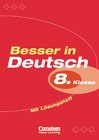 Buchcover Besser in Deutsch. Sekundarstufe I / 8. Schuljahr - Übungsbuch mit Lösungsheft