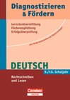 Buchcover Diagnostizieren und Fördern - Kopiervorlagen - Deutsch / 9./10. Schuljahr - Rechtschreiben und Lesen