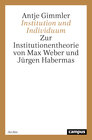 Buchcover Institution und Individuum