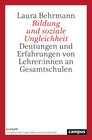 Buchcover Bildung und soziale Ungleichheit