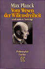 Buchcover Vom Wesen der Willensfreiheit und andere Vorträge