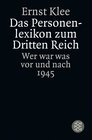 Buchcover Das Personenlexikon zum Dritten Reich