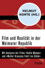 Buchcover Film und Realität in der Weimarer Republik