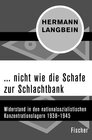 Buchcover ... nicht wie die Schafe zur Schlachtbank