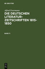 Buchcover Alfred Estermann: Die deutschen Literatur-Zeitschriften 1815-1850 / Alfred Estermann: Die deutschen Literatur-Zeitschrif