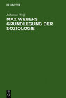 Buchcover Max Webers Grundlegung der Soziologie