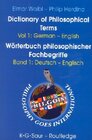 Buchcover Dictionary of Philosophical Terms /Wörterbuch philosophischer Fachbegriffe....