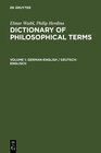 Buchcover Elmar Waibl; Philip Herdina: Dictionary of Philosophical Terms / German-English / Deutsch-Englisch