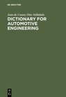 Buchcover Dictionary for Automotive Engineering