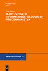 Buchcover Elektronische Informationsressourcen für Germanisten