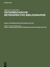 Buchcover Österreichische Retrospektive Bibliographie. Österreichische Zeitungen 1492–1945 / Bibliographie der österreichischen Ze