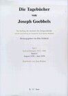 Buchcover Die Tagebücher von Joseph Goebbels. Aufzeichnungen 1923-1941 / Die Tagebücher von Joseph Goebbels. Teil I: Aufzeichnunge