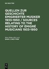 Buchcover Quellen zur Geschichte emigrierter Musiker 1933-1950 / Sources Relating... / New York
