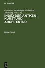 Buchcover Index der antiken Kunst und Architektur / Register und Kommentar