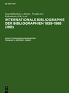 Buchcover Internationale Bibliographie der Bibliographien 1959-1988 (IBB). Personennamenregister / Günther - Pareti