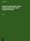Buchcover Biographischer Index Rußlands und der Sowjetunion