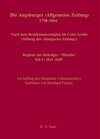 Buchcover Die Augsburger "Allgemeine Zeitung" 1798–1866. Teil 2: 1833–1849 / Register der Beiträger / Mitteiler