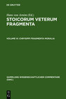 Buchcover Stoicorum veterum fragmenta / Chrysippi fragmenta moralia