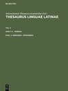 Buchcover Thesaurus linguae Latinae. . p – porrum / perfundo - pernumero