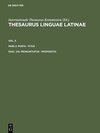 Buchcover Thesaurus linguae Latinae. . porta - pyxis / pronuntiatus - propositio