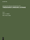 Buchcover Thesaurus linguae Latinae. . p – porrum / pius - plene