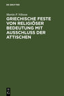 Buchcover Griechische Feste von religiöser Bedeutung mit Ausschluss der Attischen