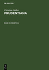 Buchcover Christian Gnilka: Prudentiana / Exegetica
