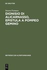 Buchcover Dionisio di Alicarnasso, Epistula a Pompeo Gemino