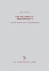 Buchcover Die Metaphysik Theophrasts