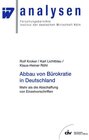 Buchcover Abbau von Bürokratie in Deutschland