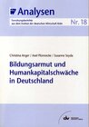 Buchcover Bildungsarmut und Humankapitalschwäche in Deutschland