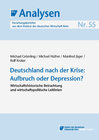 Buchcover Deutschland nach der Krise: Aufbruch oder Depression?