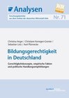 Buchcover Bildungsgerechtigkeit in Deutschland