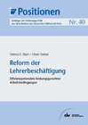 Buchcover Reform der Lehrerbeschäftigung