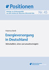 Buchcover Energieversorgung in Deutschland